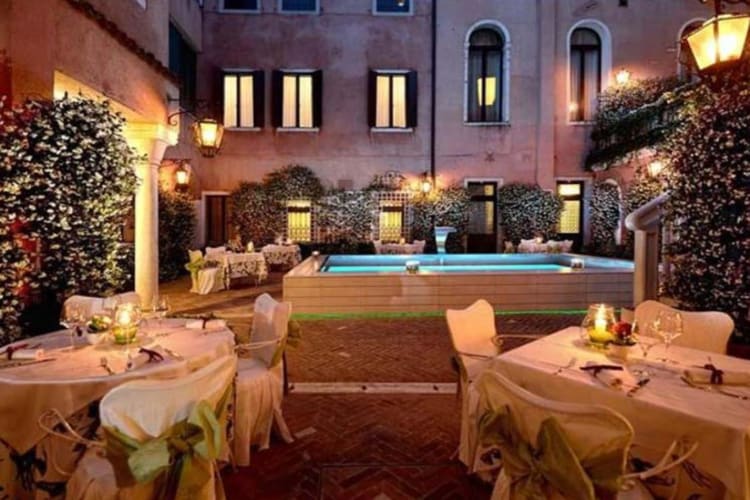 Garden at night